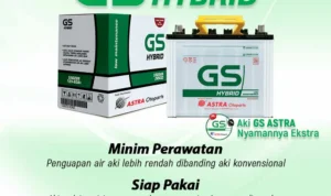 Spesifikasi teknis utama aki GS Astra Hybrid 2026