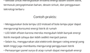 Tips lanjutan untuk mengoptimalkan sistem listrik