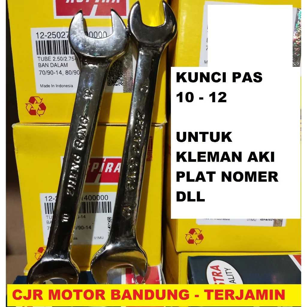 Ukuran kunci pas untuk lepas aki mobil Avanza